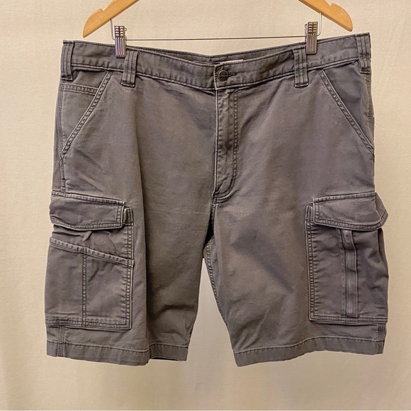 Carhartt Sz 40 Rugged Flex® Relaxed Fit Canvas Cargo Shorts Mens Gray - Picture 11 of 12